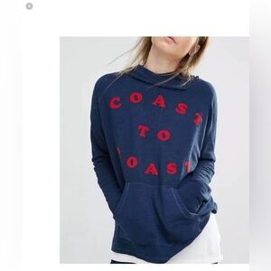 Navy blue SUNDRY coast to coast hoodie. Retails for $98 size 0 gently used.